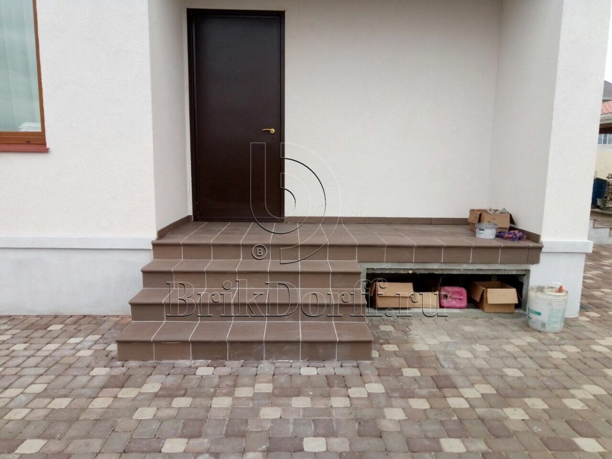 Ступени Экоклинкер Браун