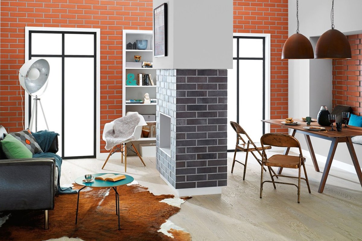 Кирпич Roben в интерьере