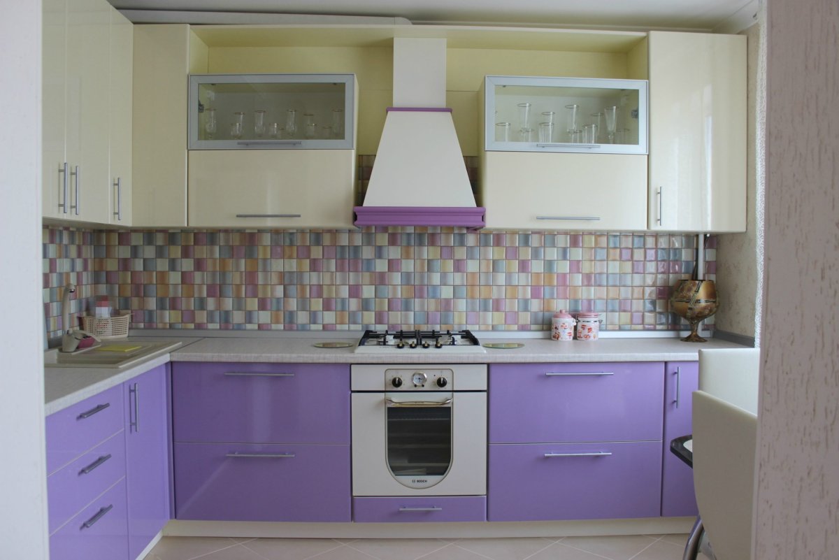 Кухни фиолетовые с ванилью