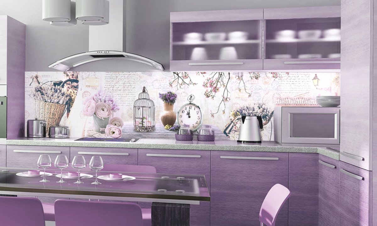 Фартук пластиковый для кухни Прованс