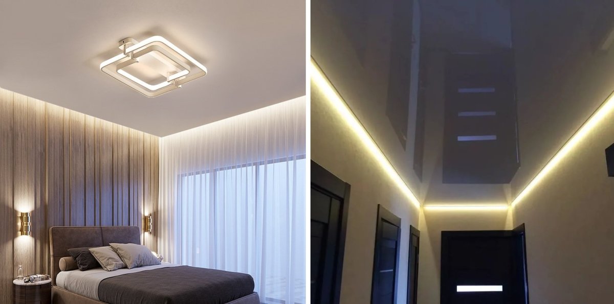 Парящий потолок с подсветкой по периметру