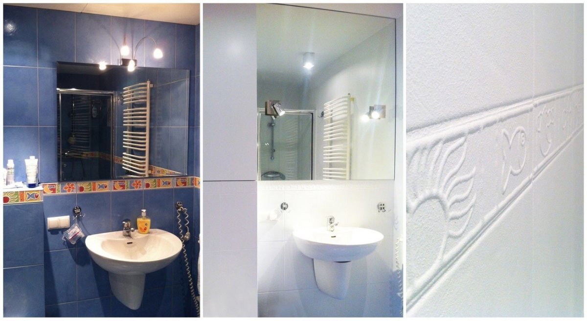 Покрасить плитку в ванной