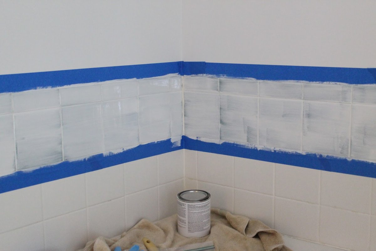 Покрасить кафель