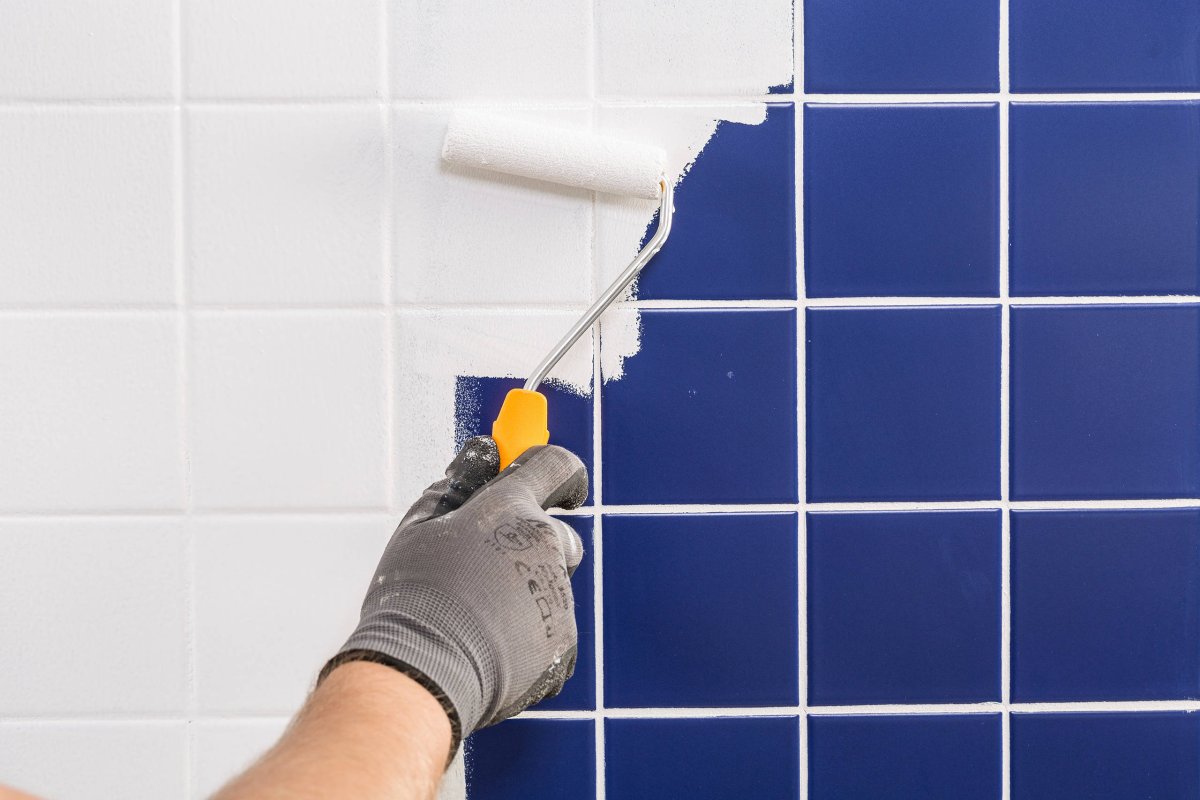 Крашеная плитка