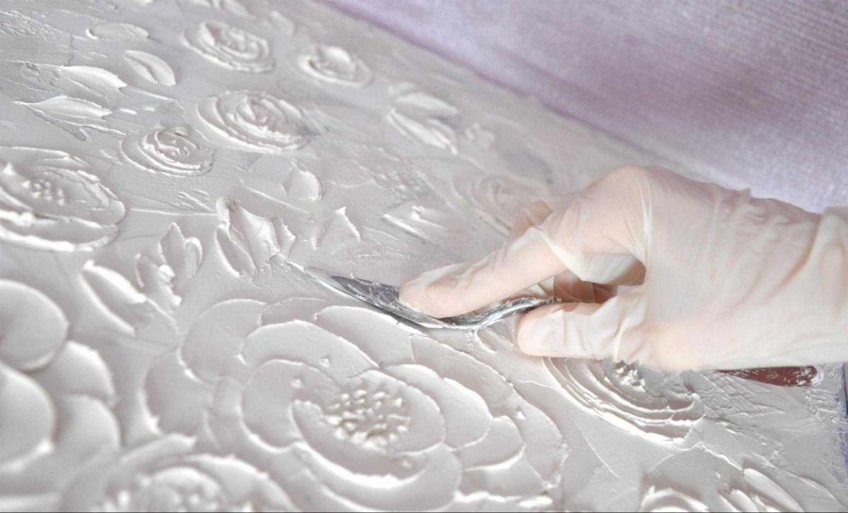 Декоративный потолок из шпаклевки