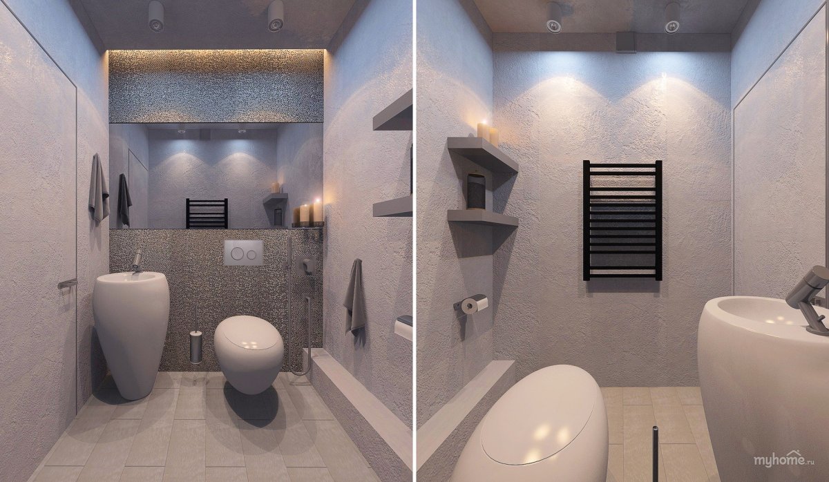 Туалет плитка и штукатурка