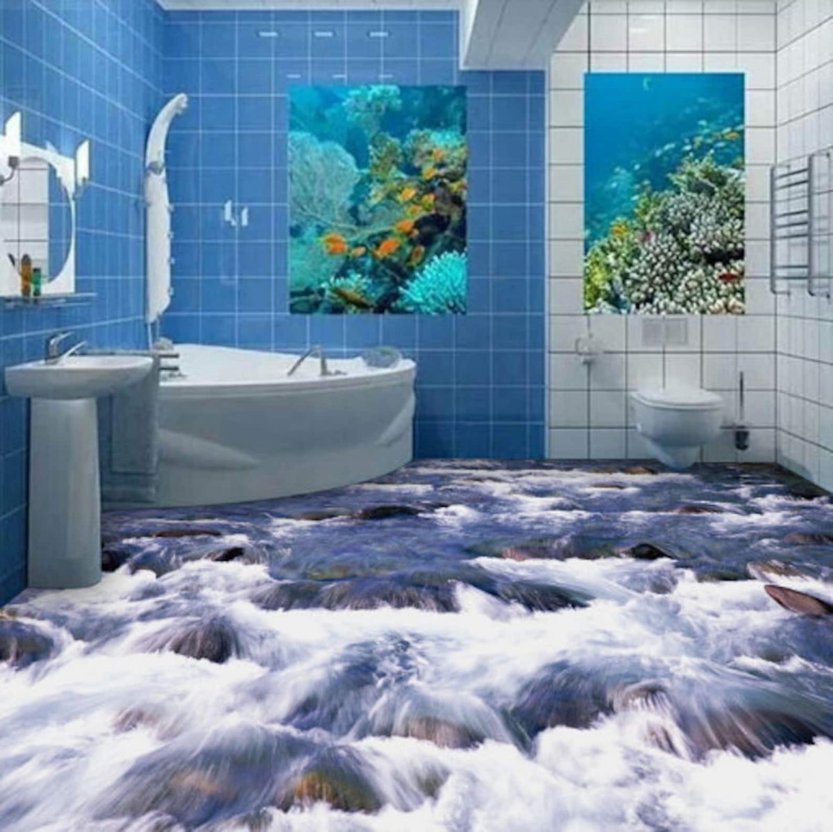 Кафельная плитка 3д для ванной