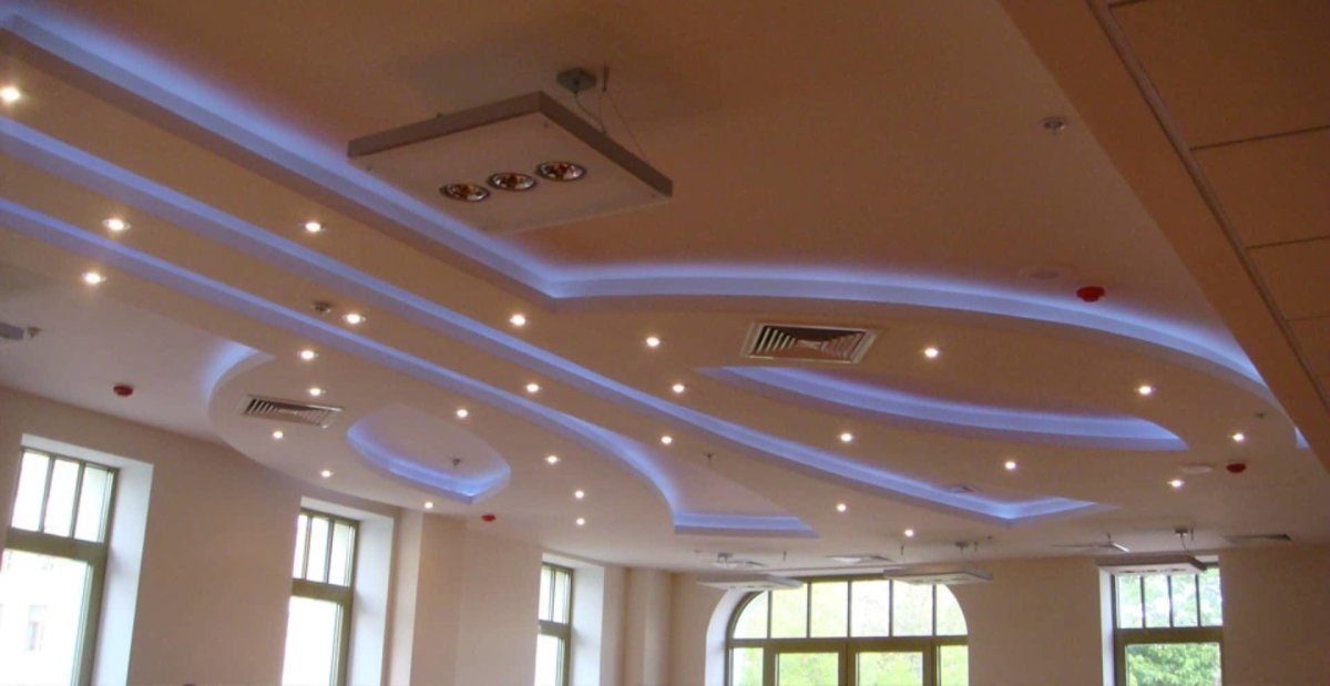 Трехуровневый потолок гипсокартон