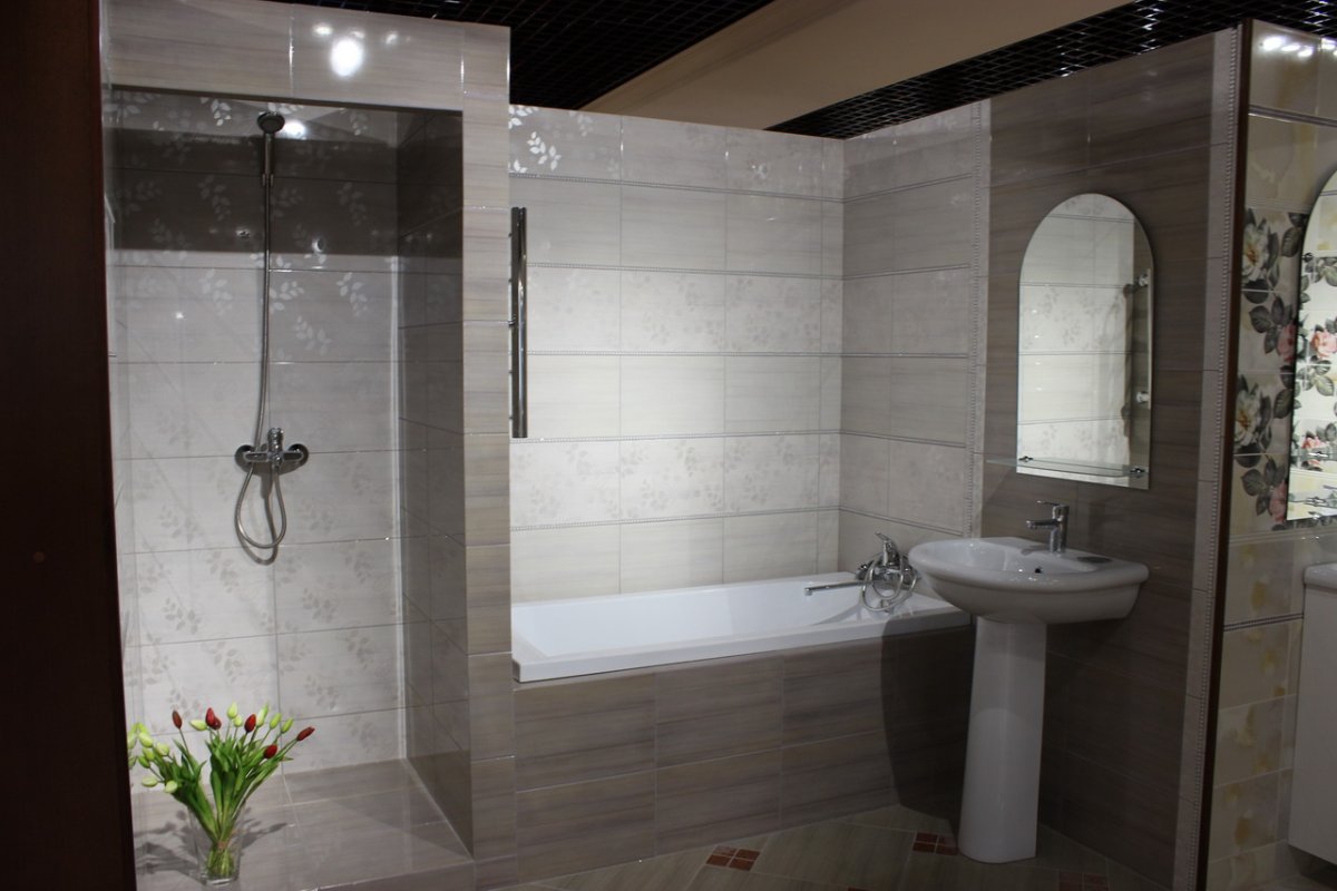 Интерьер ванной плиткой коллекция миф