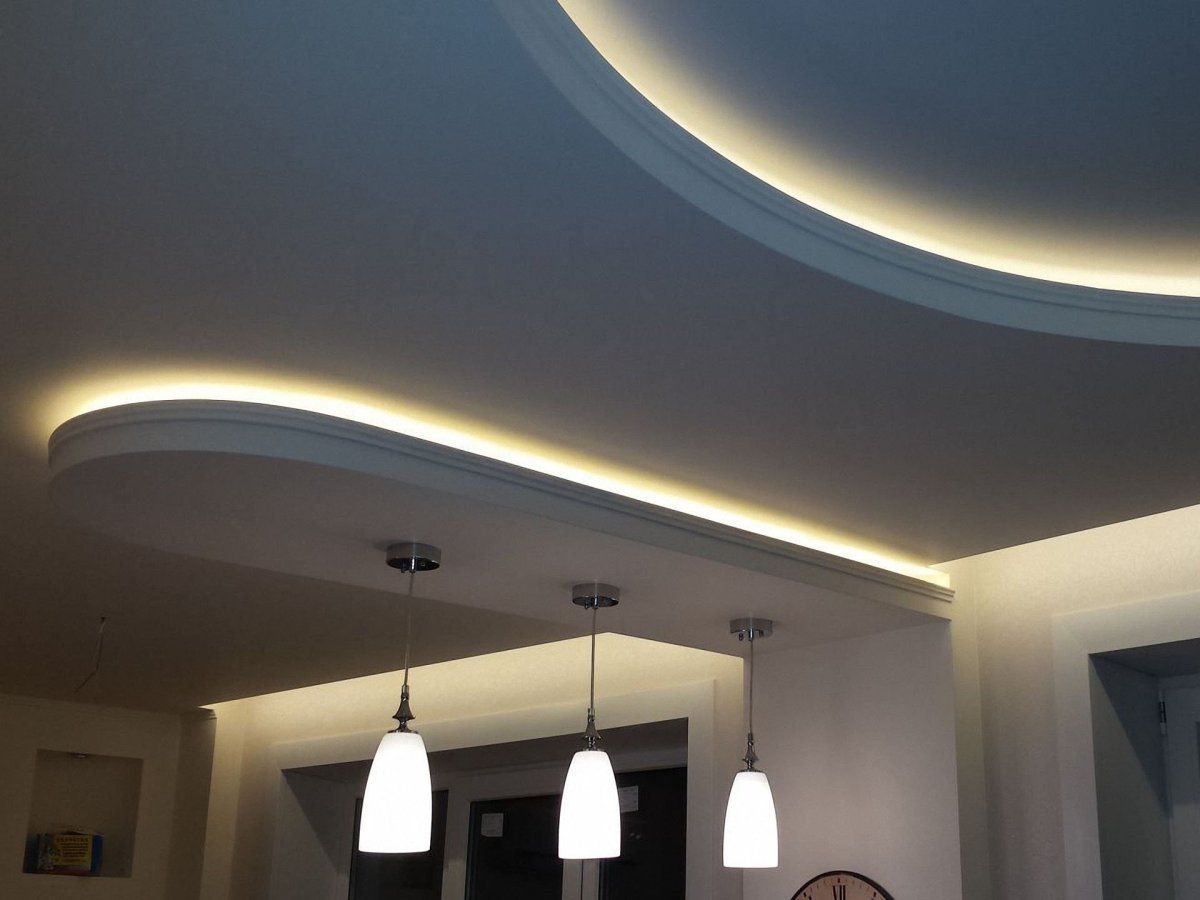 Многоуровневый потолок с подсветкой