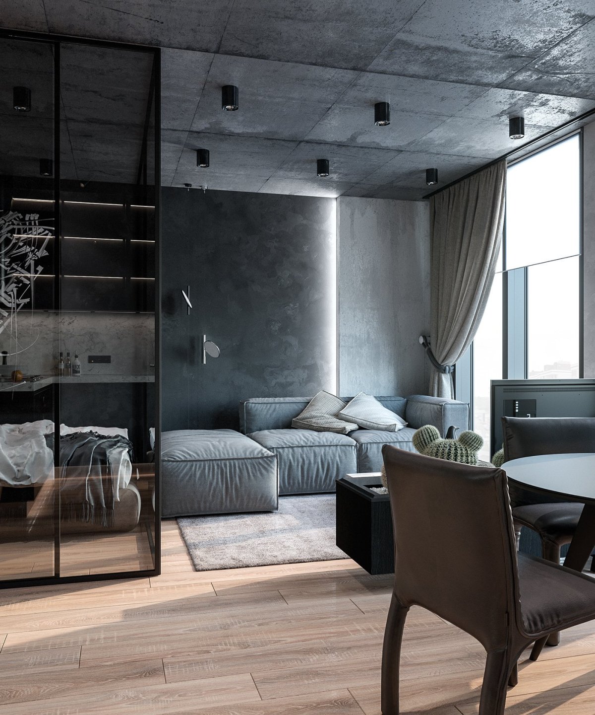 Потолки и никртерах в стиле лофт и Минимализм