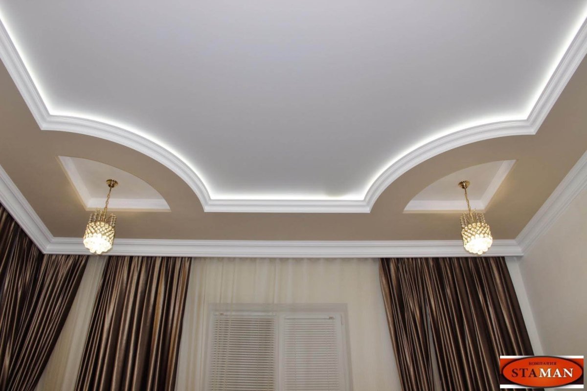 Двухуровневый потолок из гипсокартона