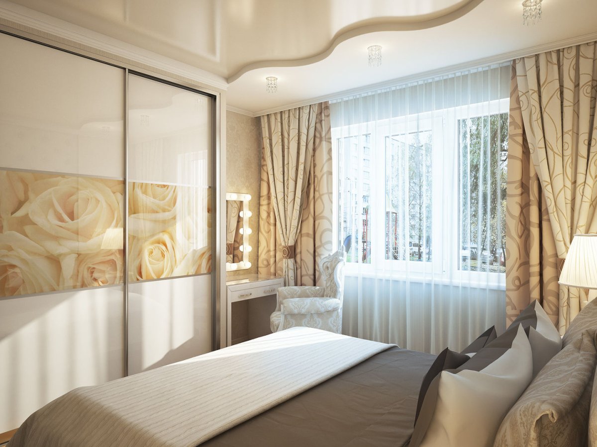 Интерьер спальни 13 кв.м