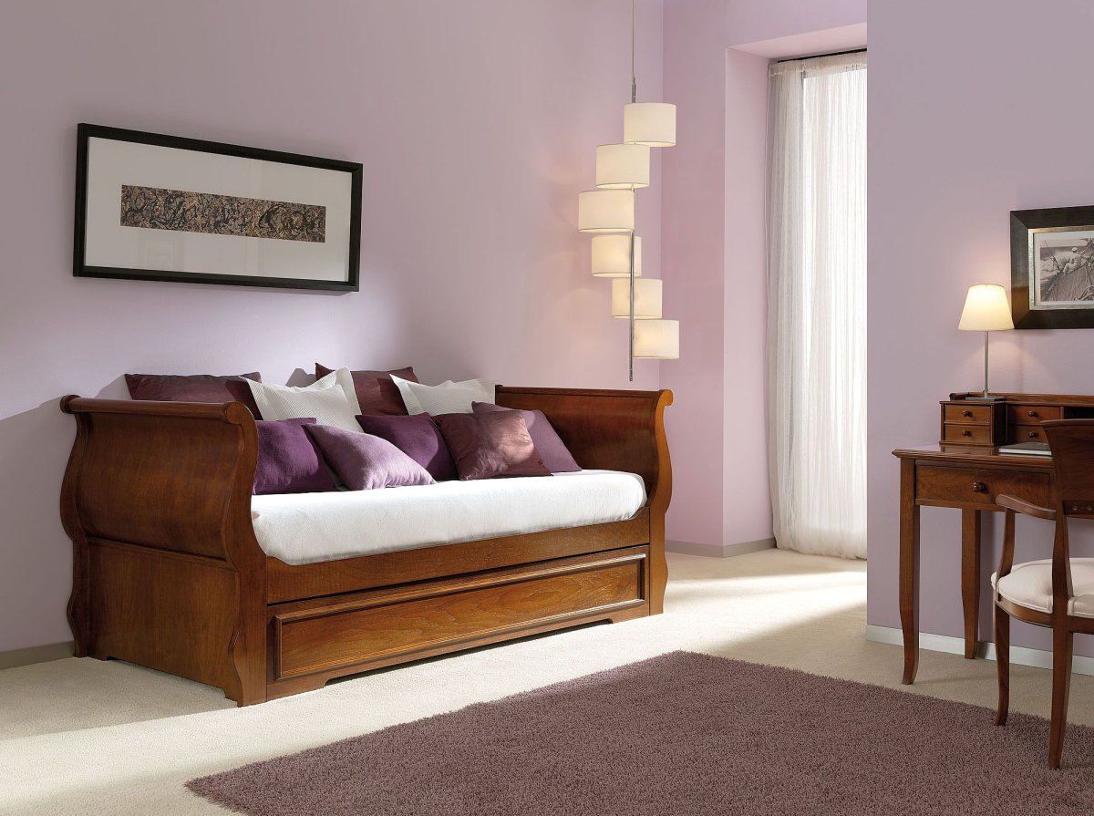 Кровать итальянский орех односпальная