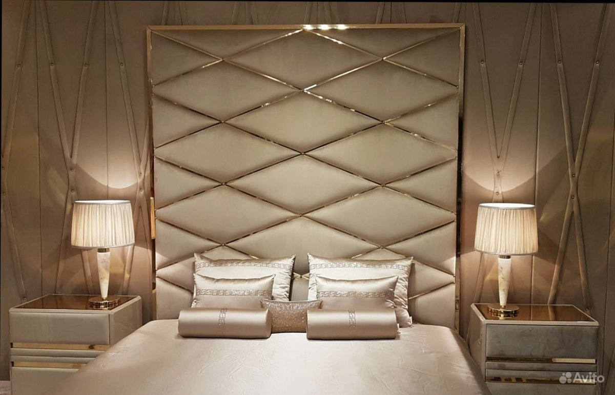 Мягкие стеновые панели с молдингом