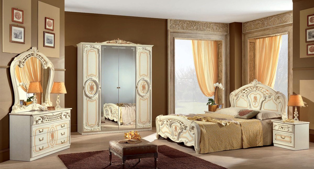 Спальня роза беж диа мебель