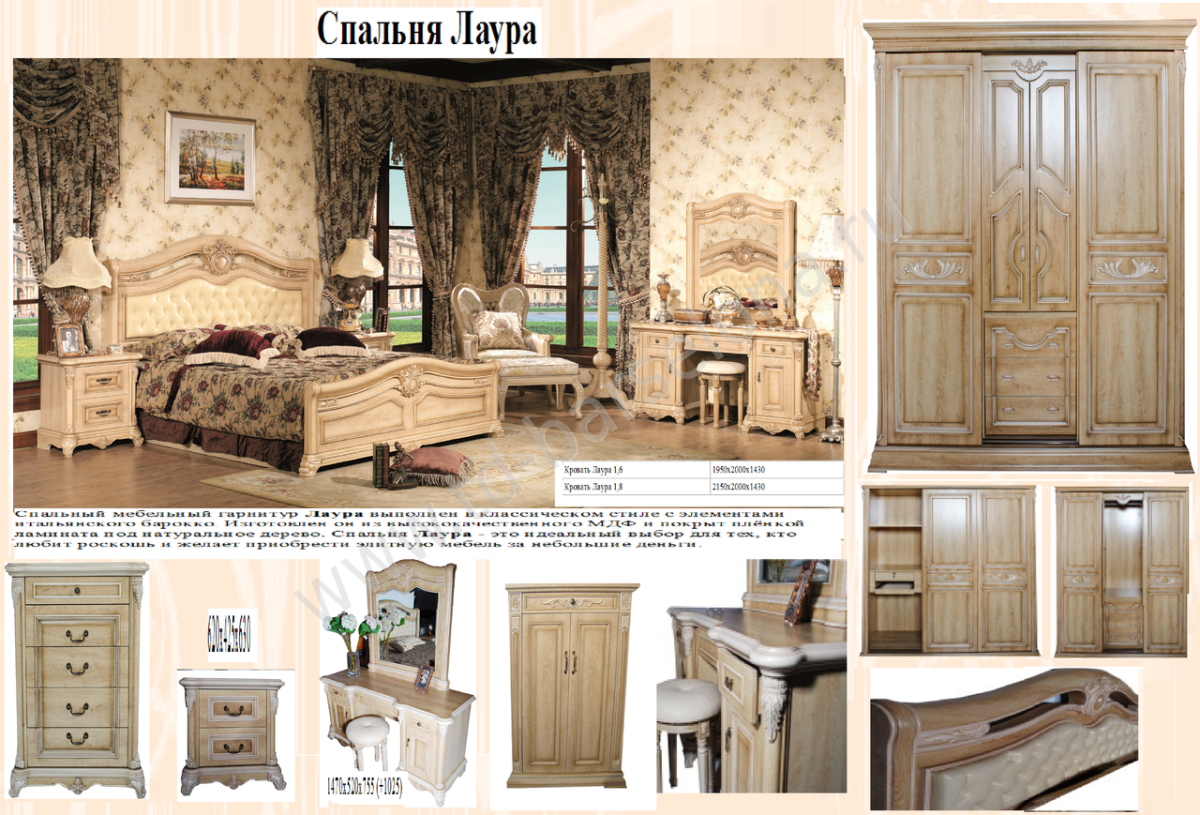 Лаура 5 дверная спальня