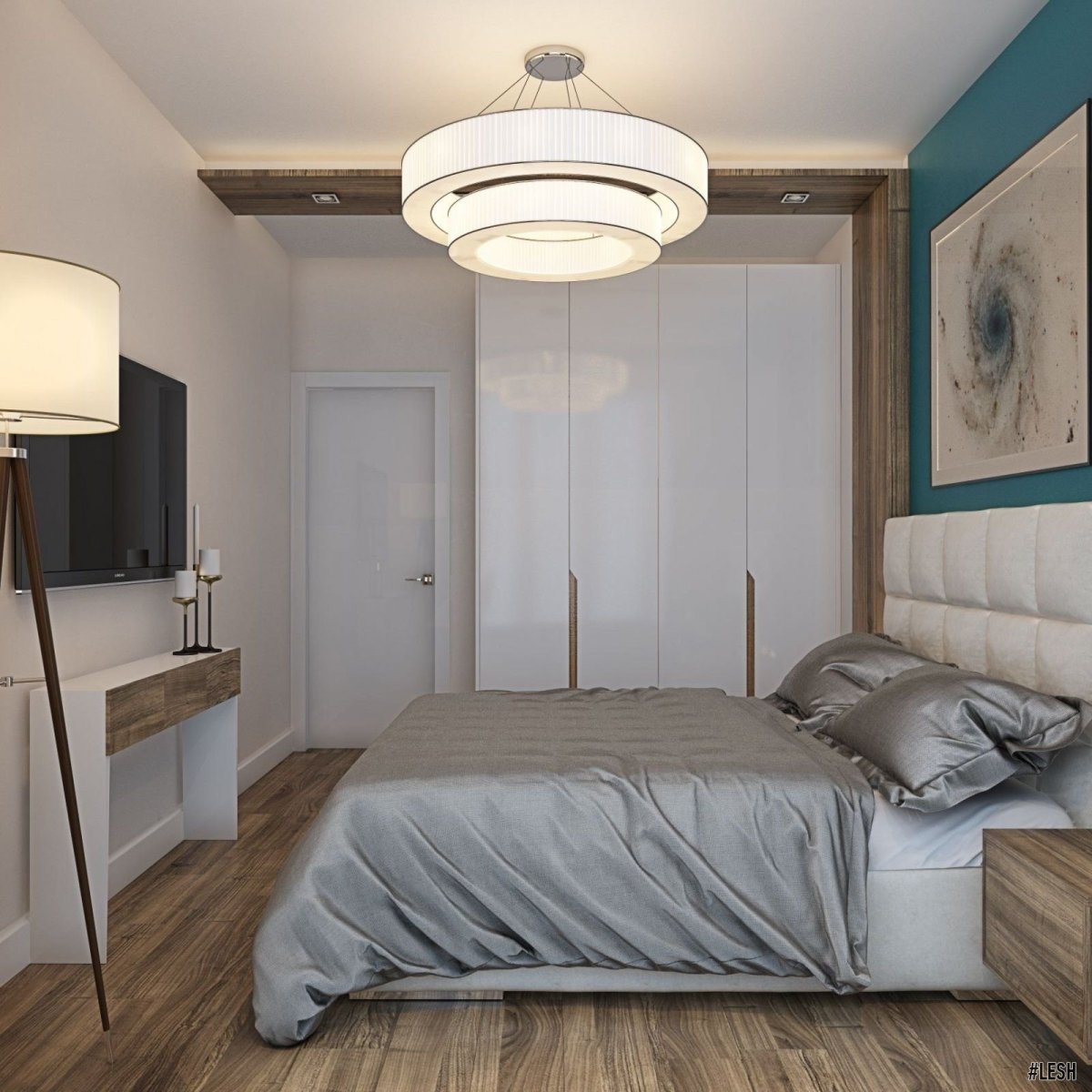 Маленькая спальня с двуспальной кроватью