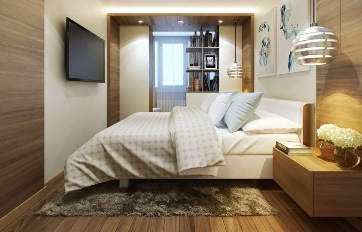 Компактные спальни с интерьером