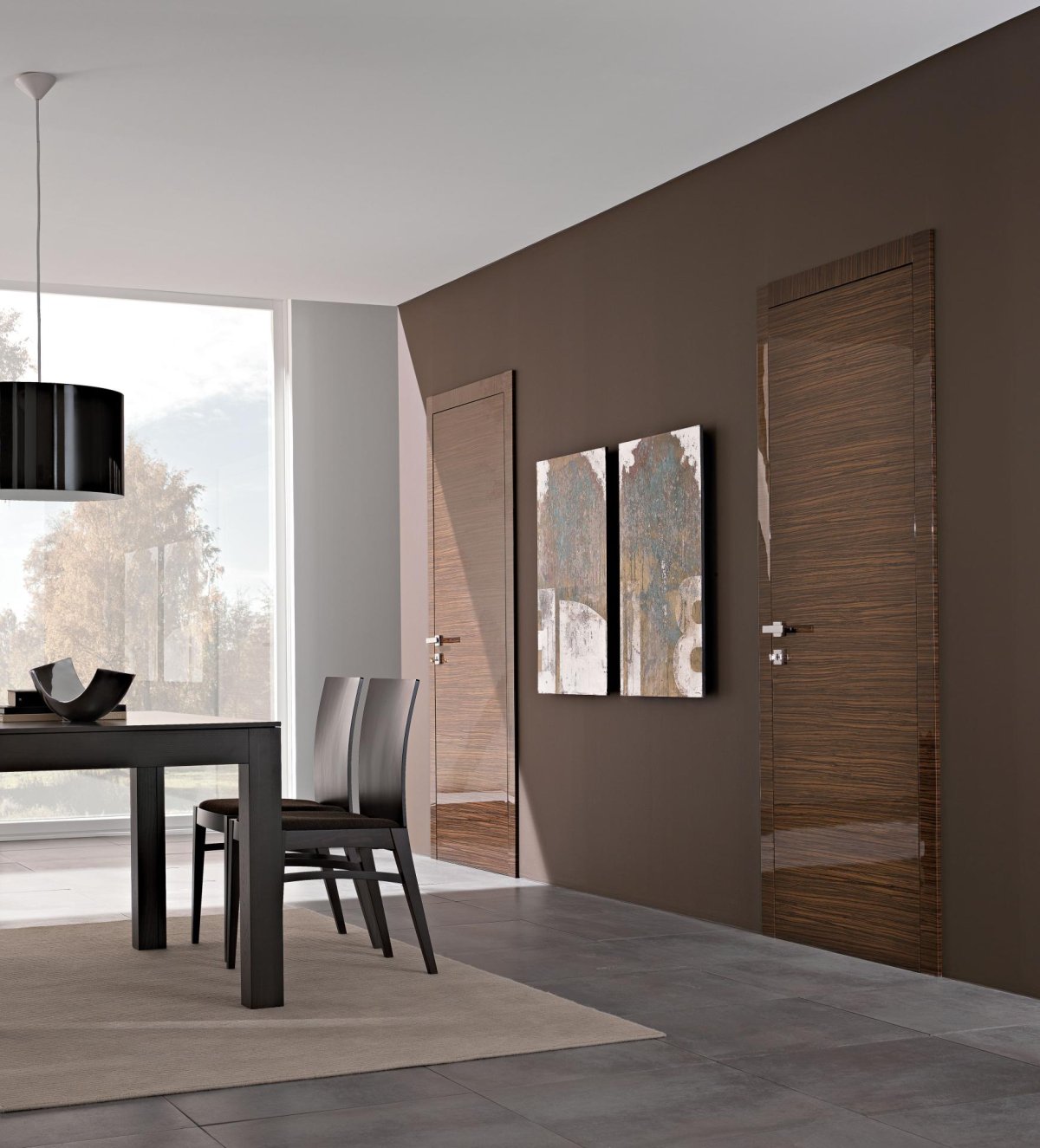 Двери глянец в интерьере