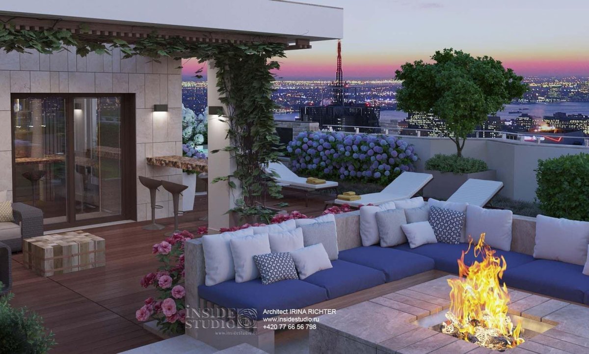 Интерьер квартиры с террасой