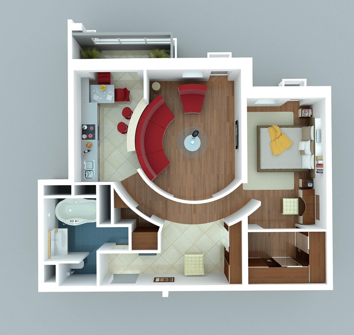 Планировка с острыми углами