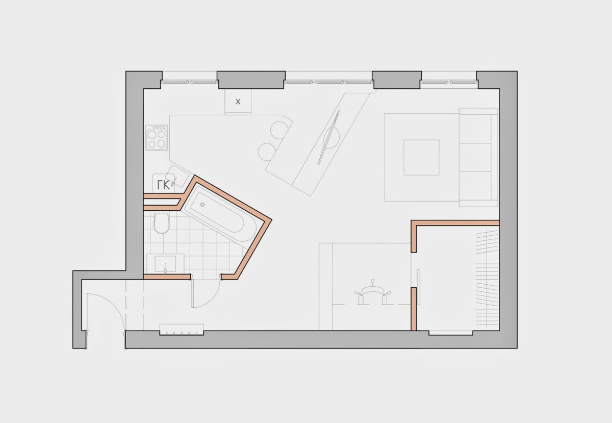 Перепланировки 2х комнатных квартир проекты