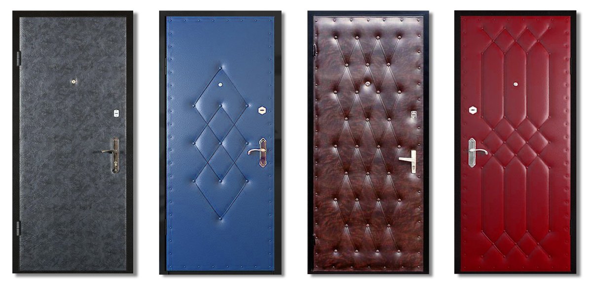 Обивка входной двери дермантином