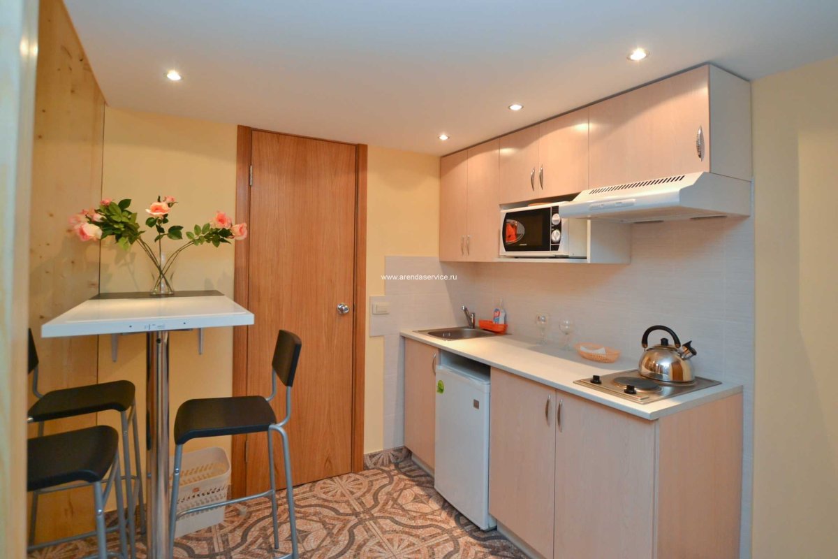 Кухня в квартире гостиничного типа