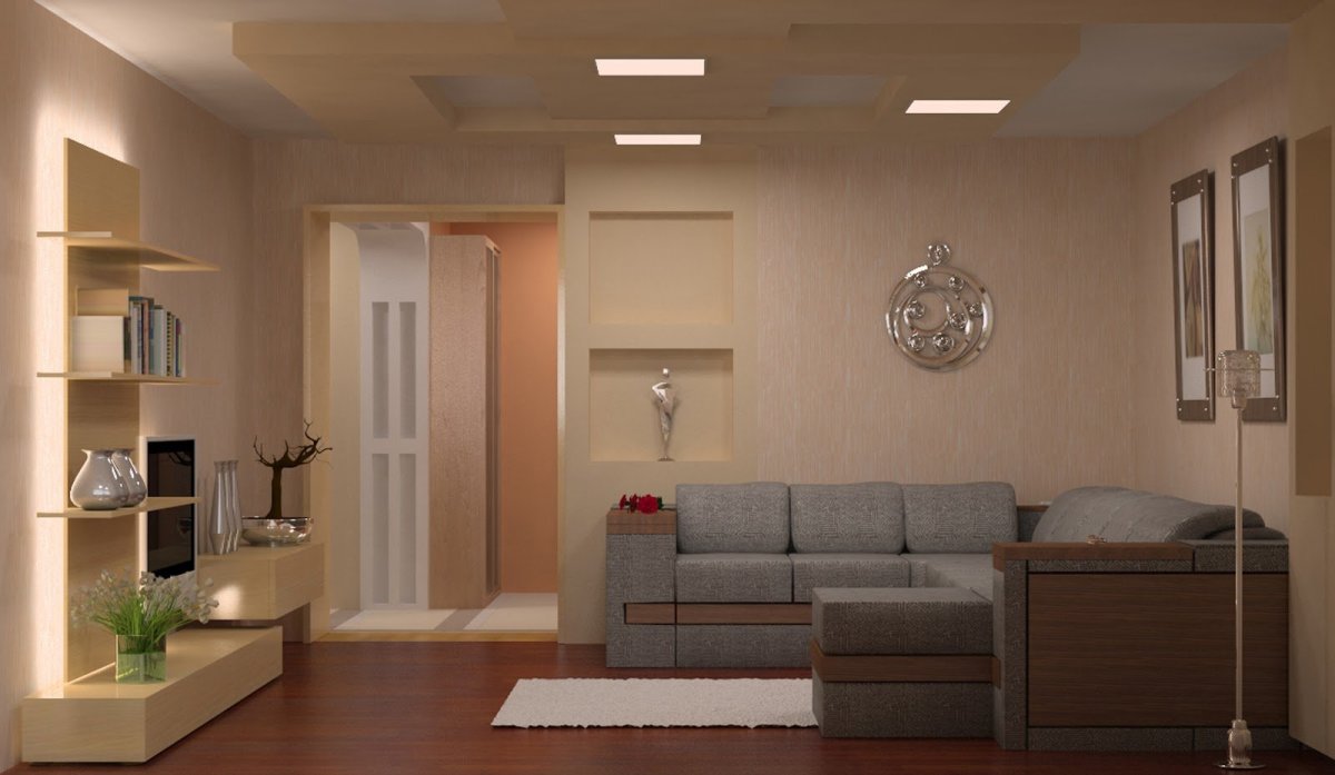 Интерьер комнаты гостиничного типа