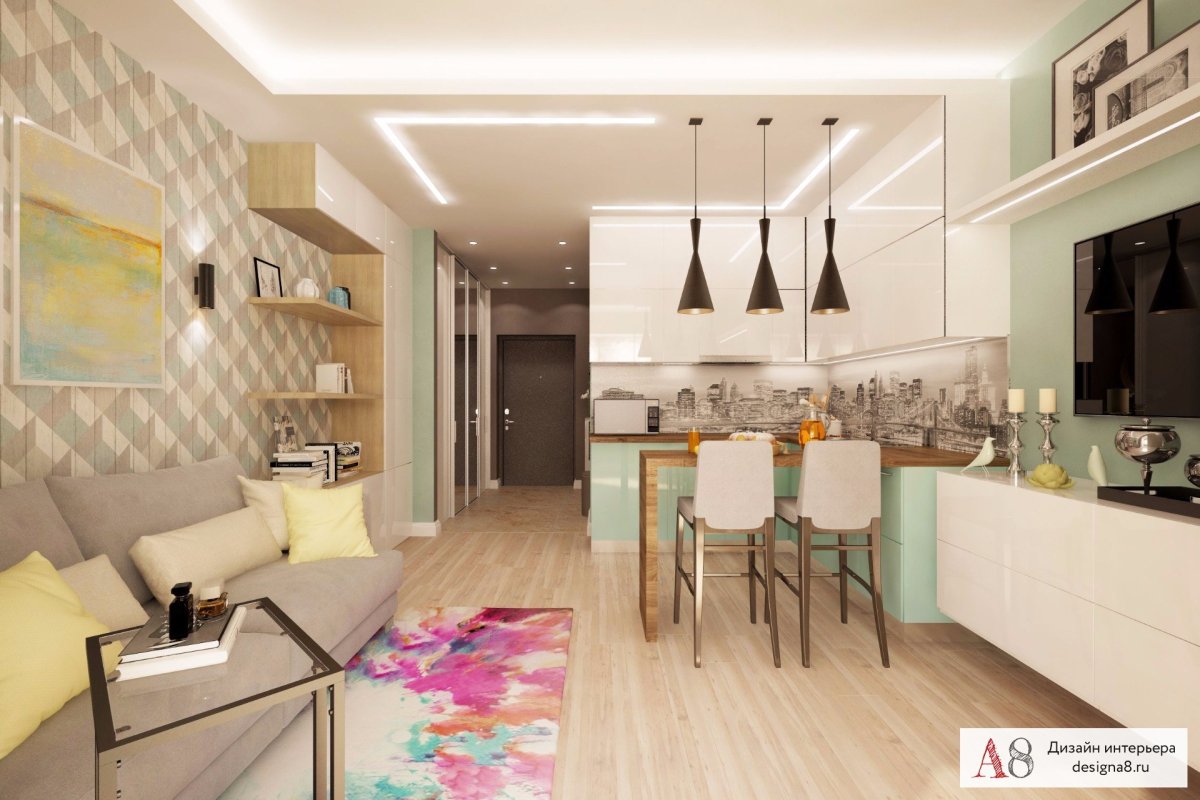 Интерьер студии 30 кв.м