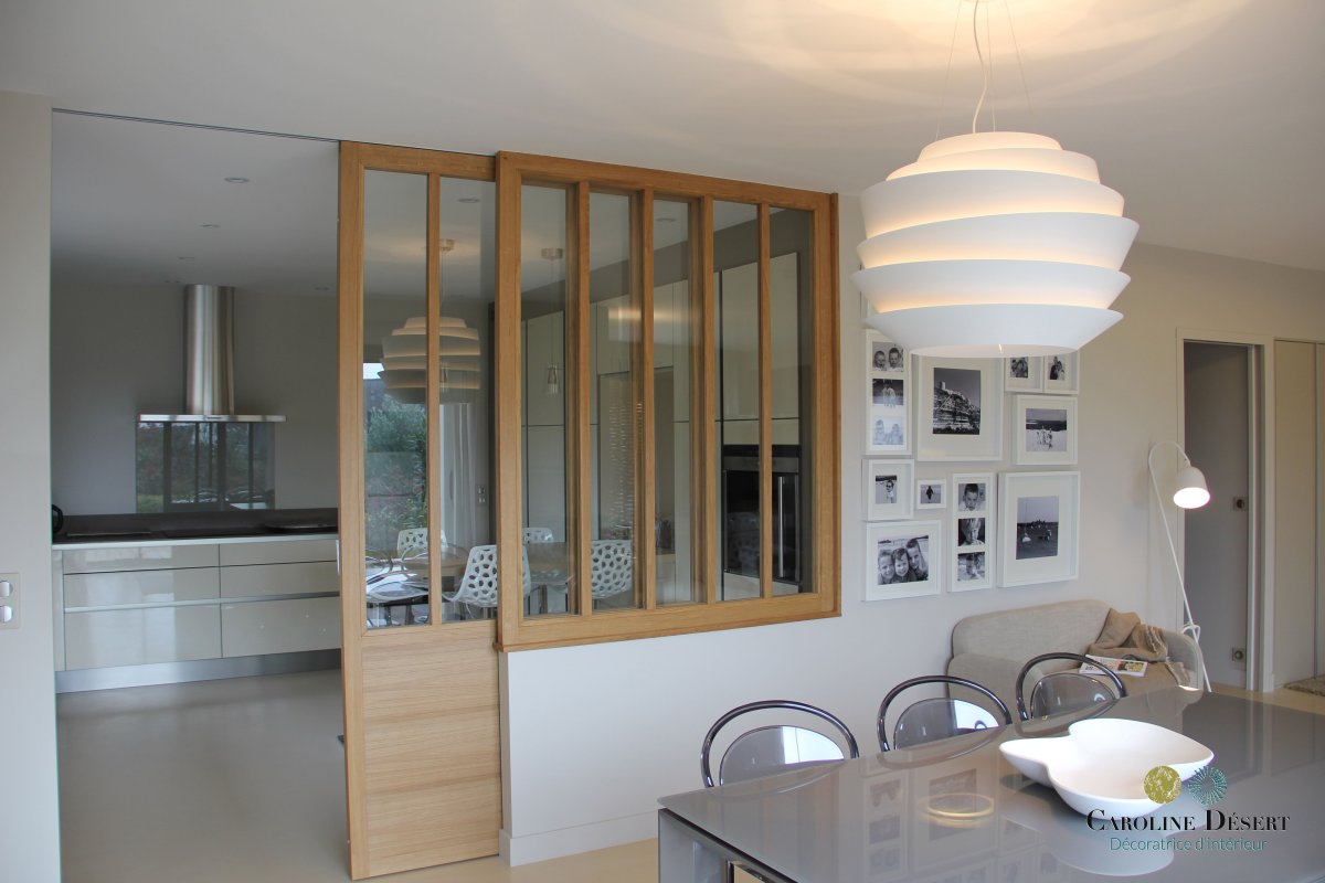 Прозрачная перегородка на кухне