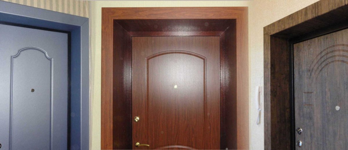 Откосы входной двери плиткой