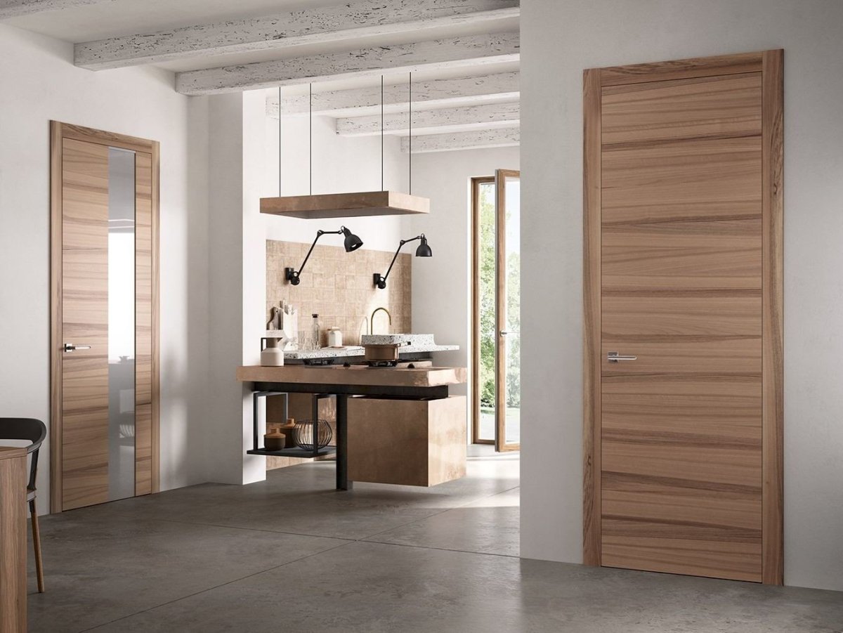 Двери под дерево в интерьере