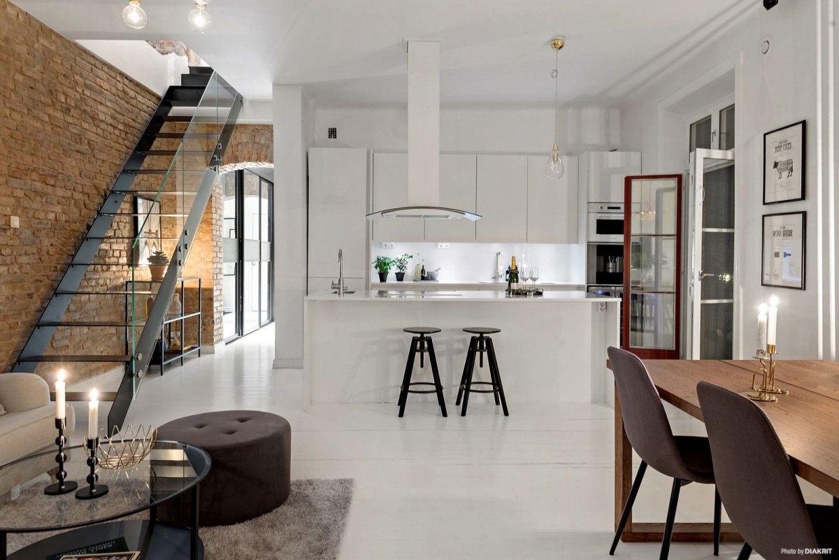 Интерьер двухуровневой квартиры 60 кв.м