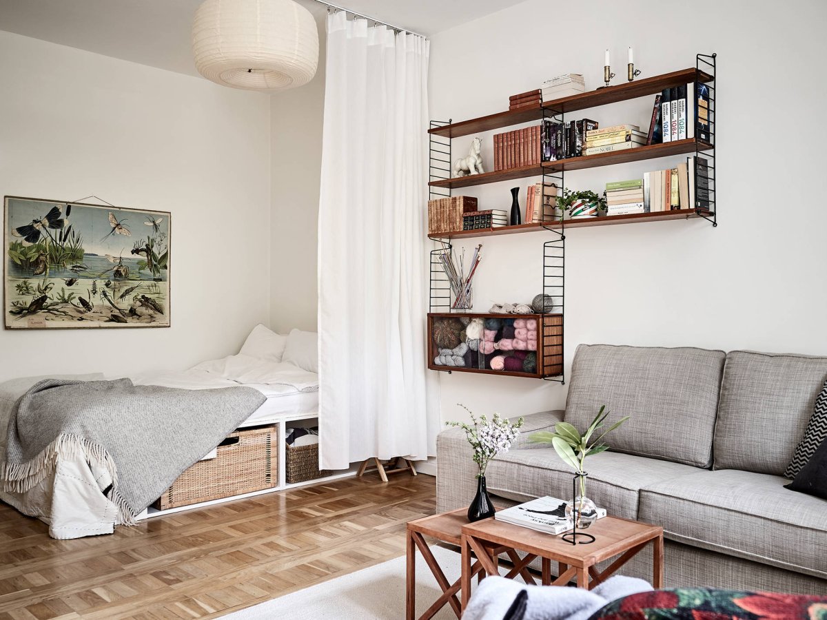 Гостиная-спальня 15м2 икея