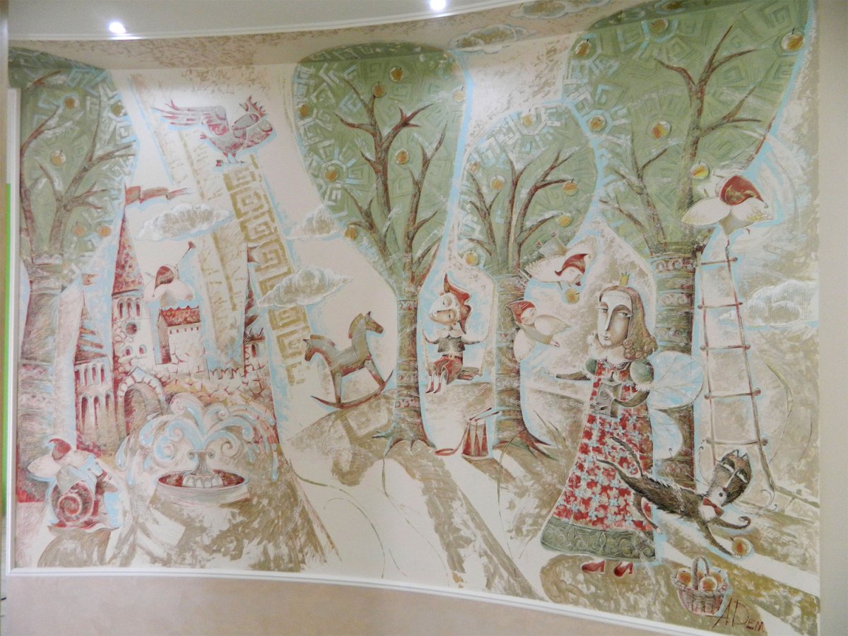 Роспись стен в русском стиле