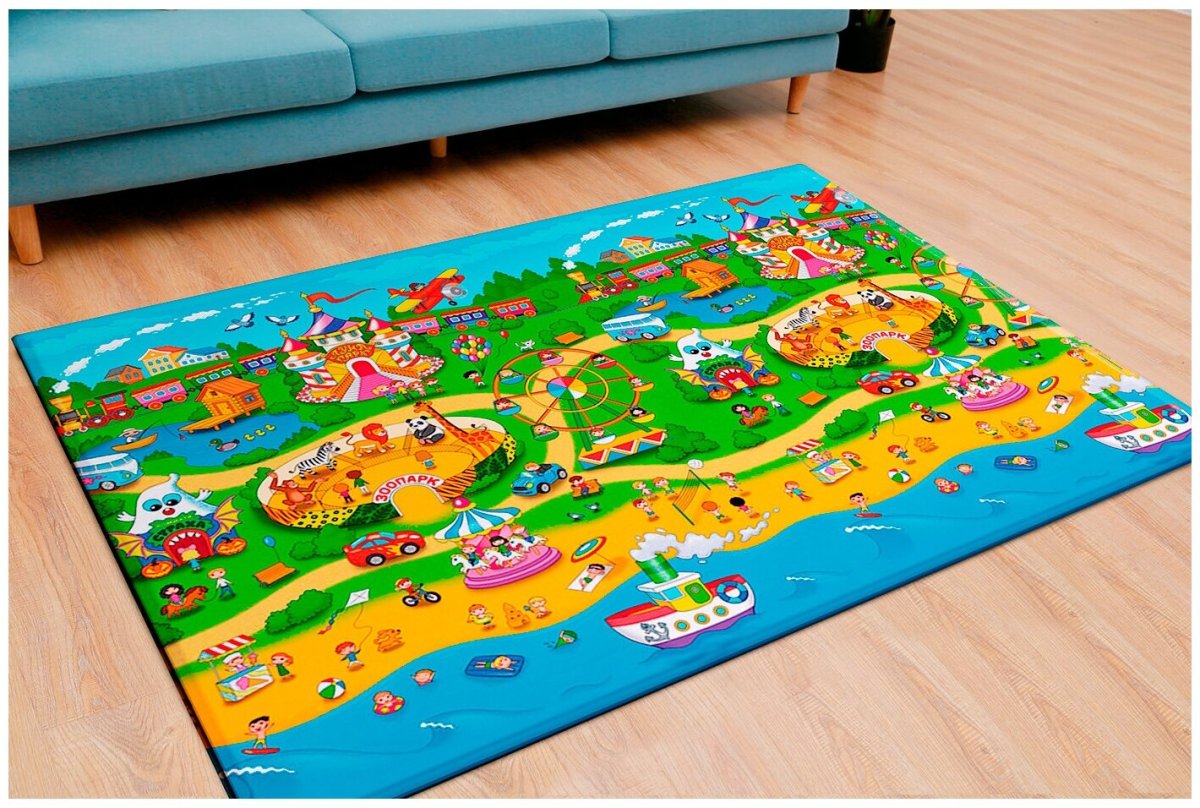 Валберис детский игровой коврик складной