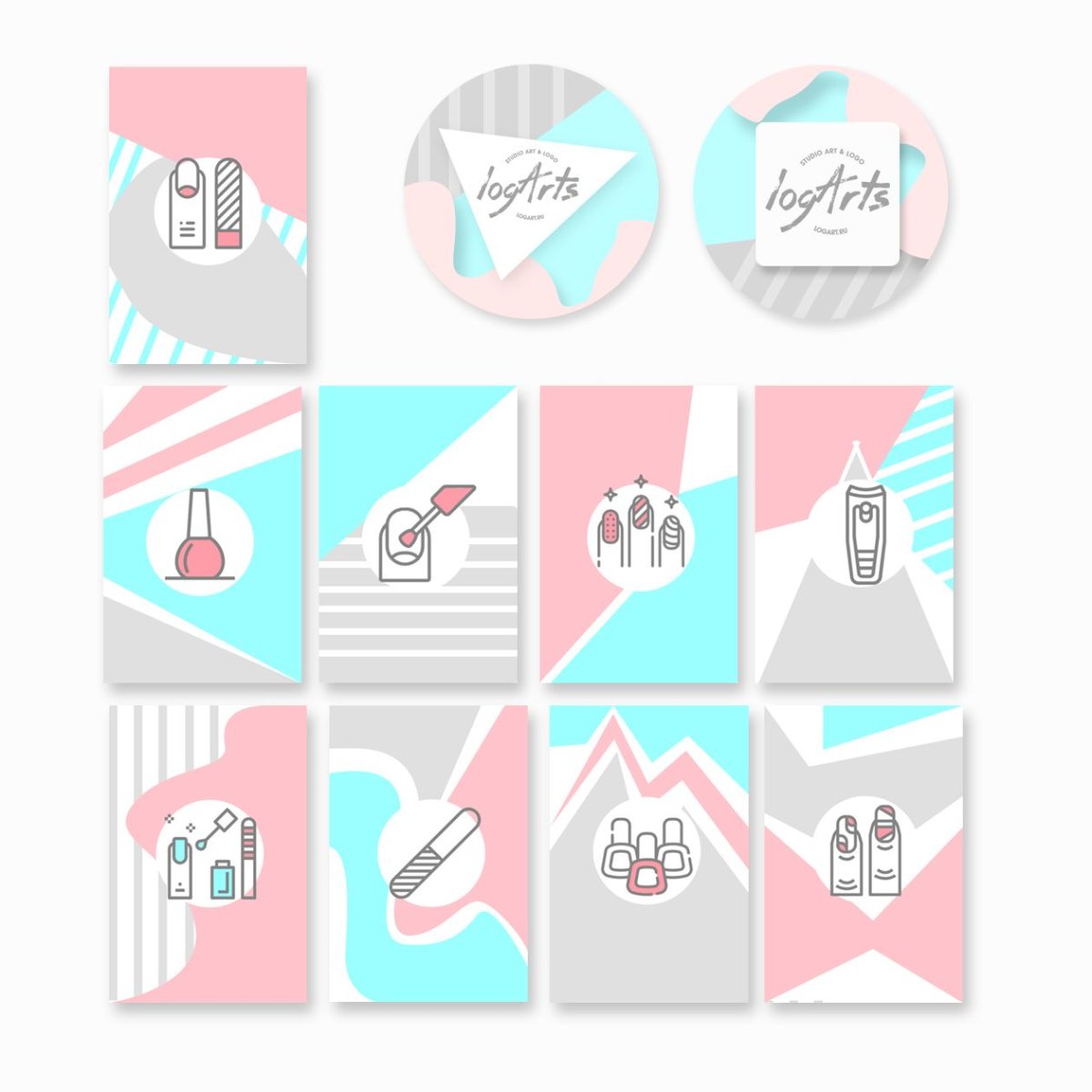 Значки для сторис маникюр