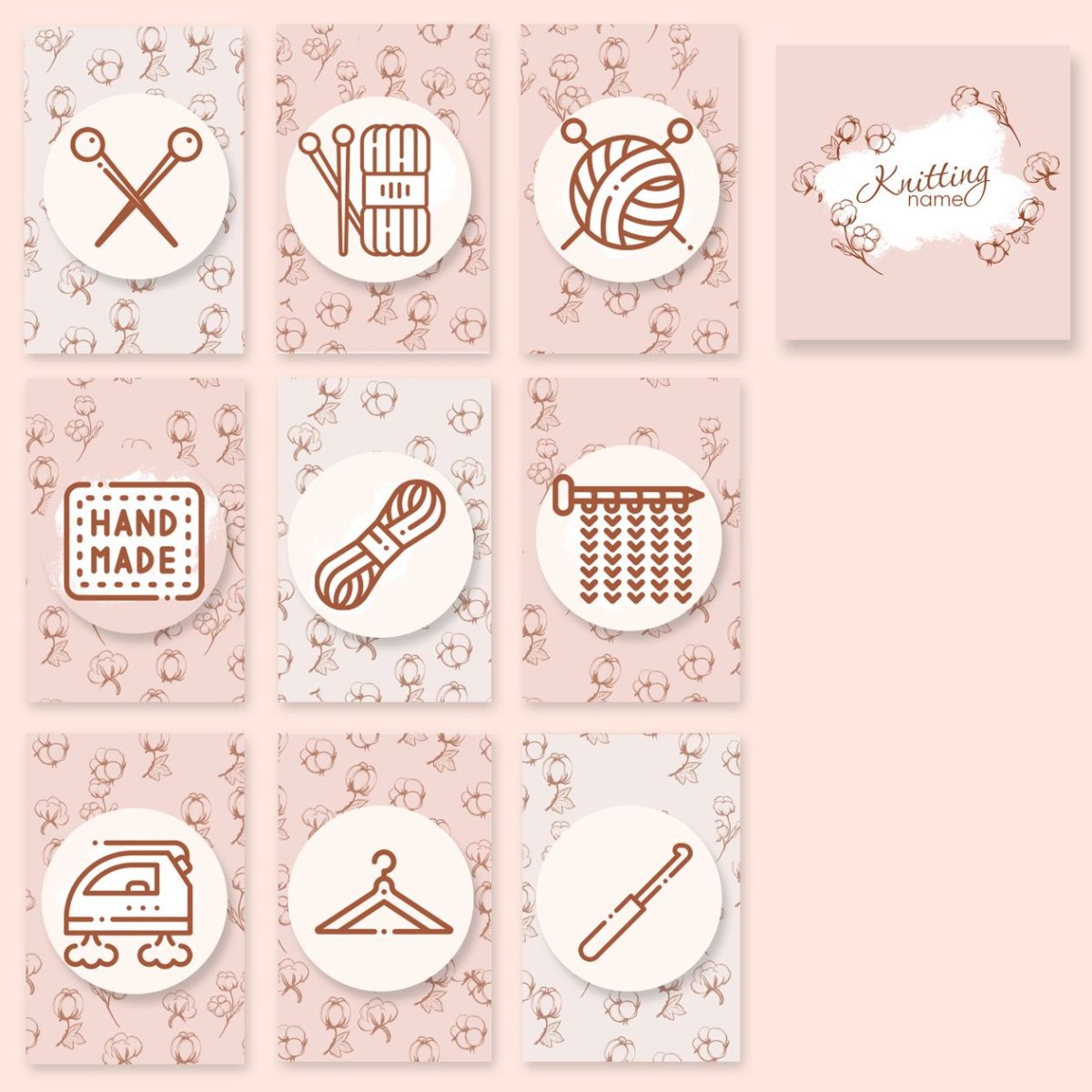 Иконки для рукодельниц в одном стиле