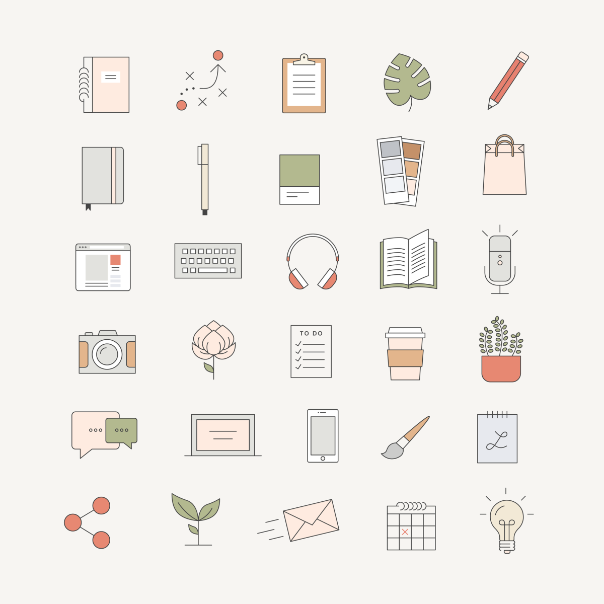 Иконки в минималистичном стиле