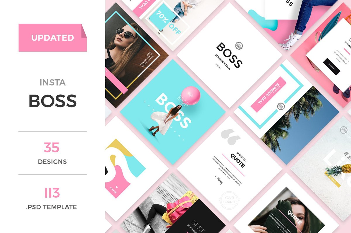 Шаблоны Инстаграм Behance