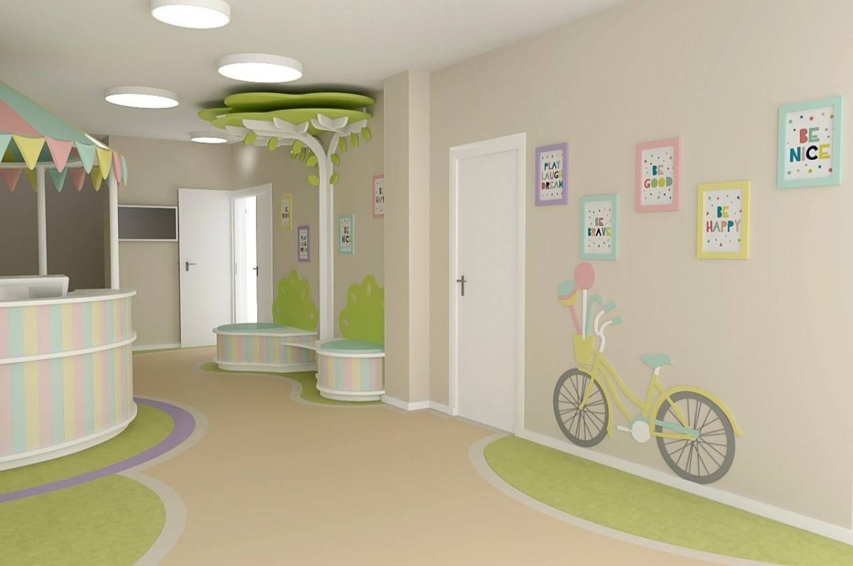 Холл детского сада дизайн