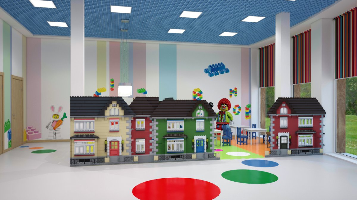 Оформление здания детского сада