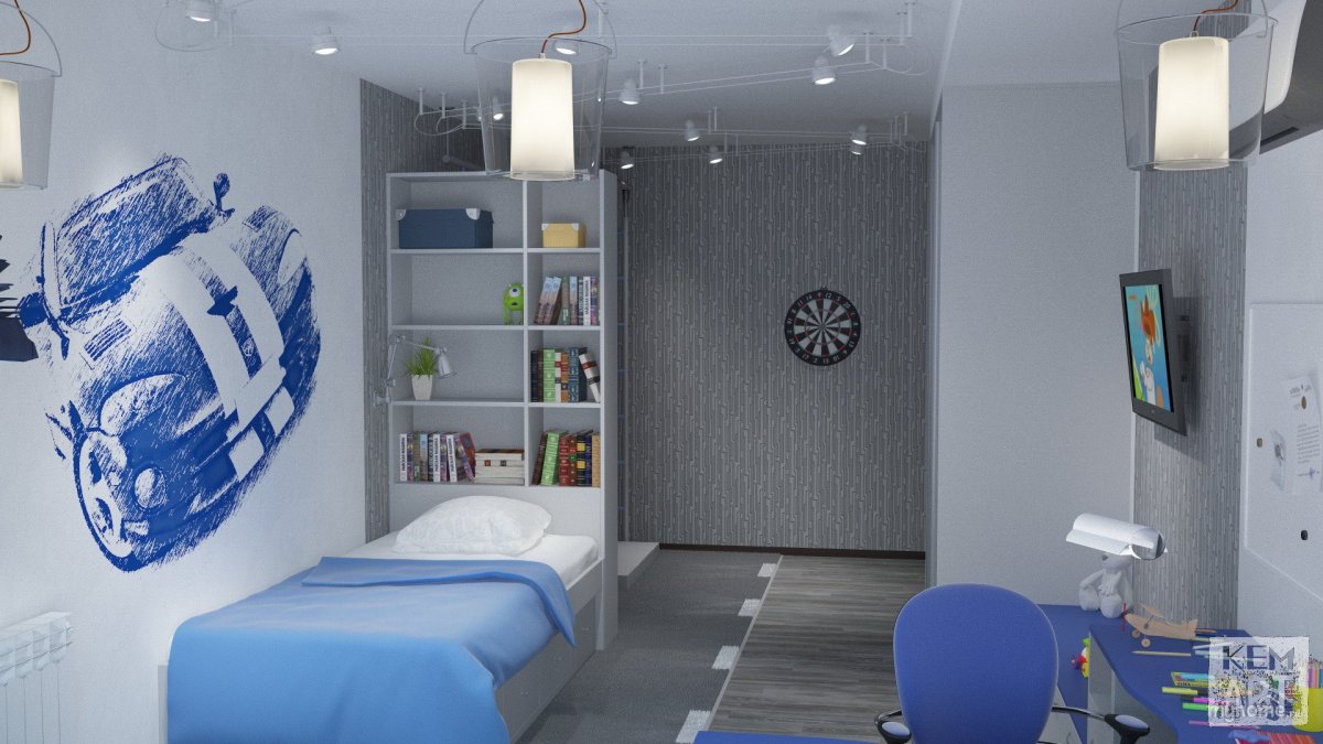 Стены в комнате у мальчика