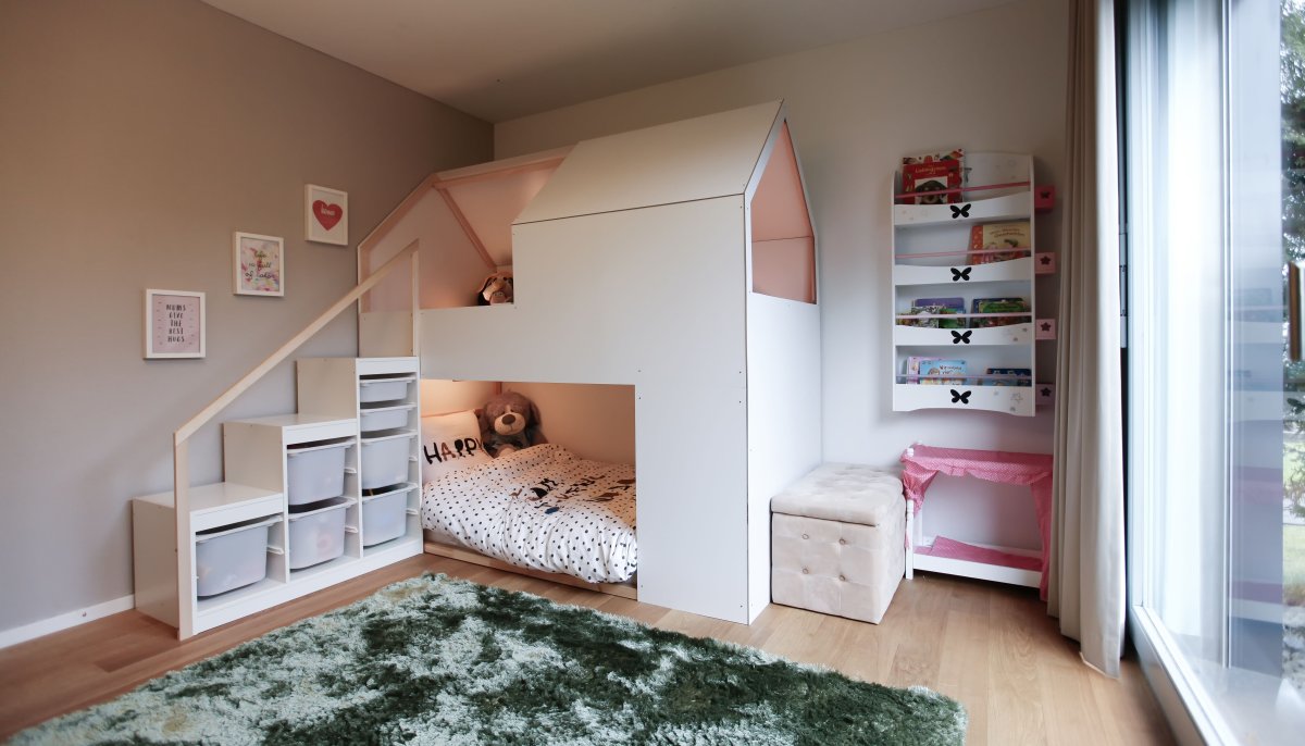 Двухъярусная кровать домик икеа