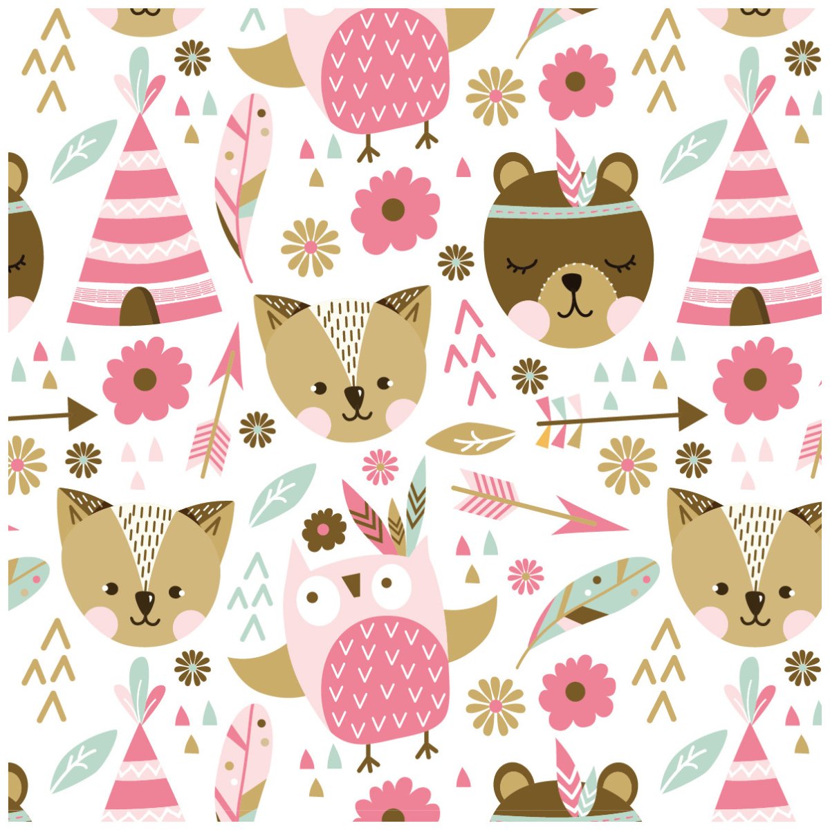 Узор животные детский