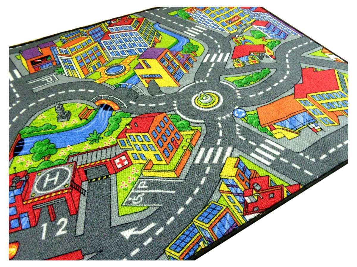 Ковер детский коврик 250x200 2,5x2, город, деревня