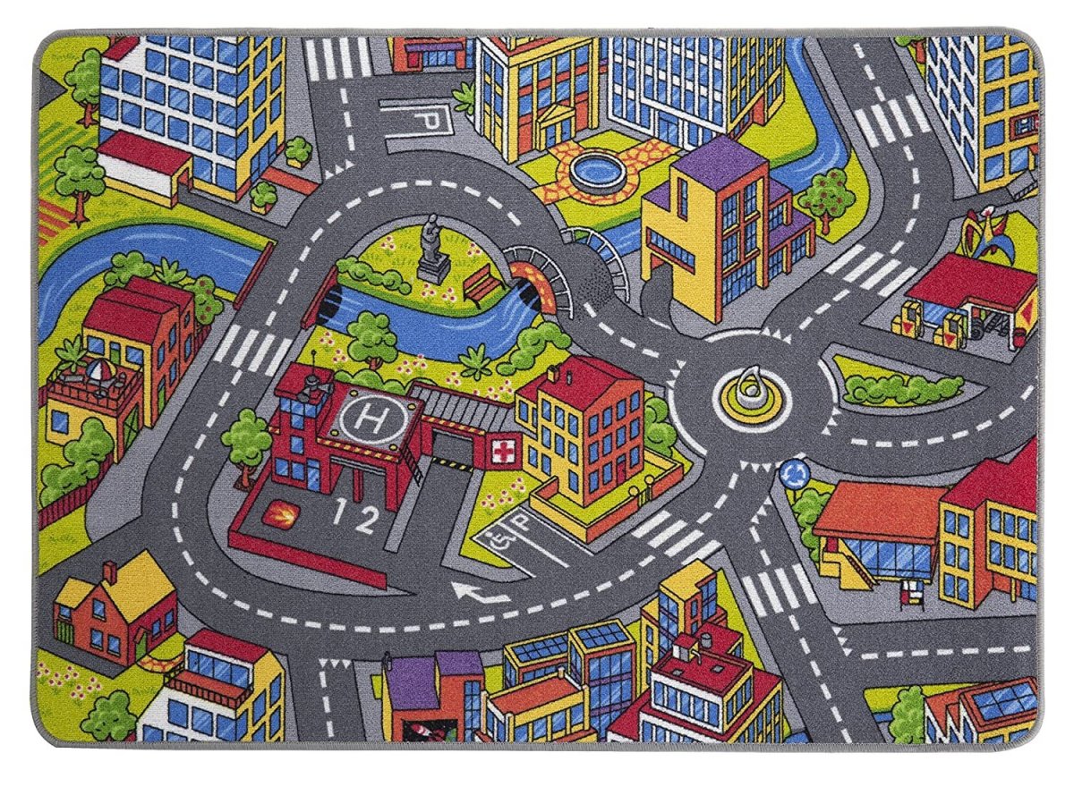 Ковролин с дорогой для машинок