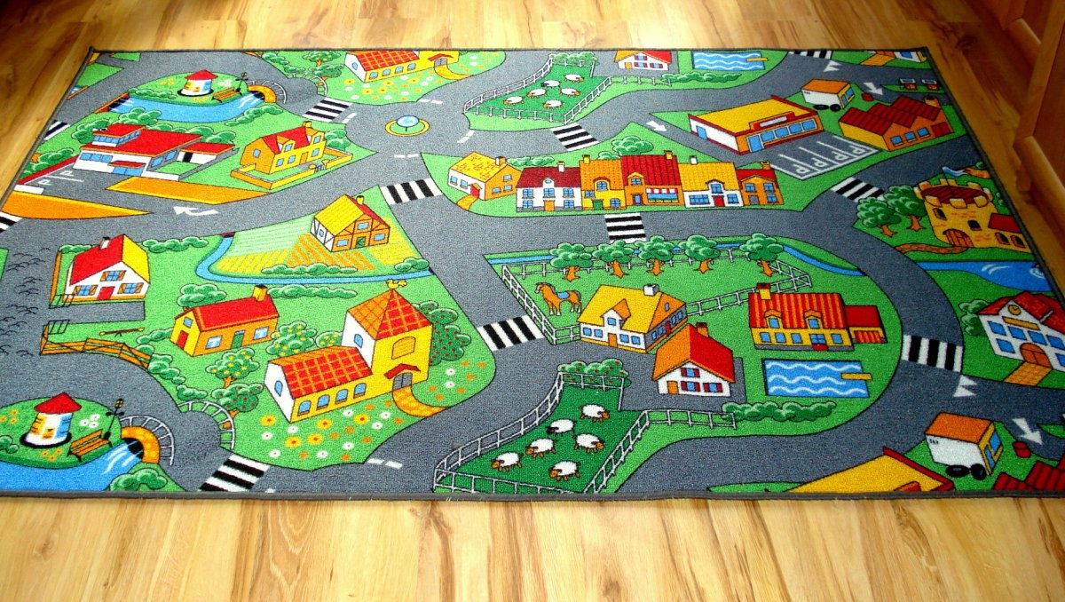 Ковер для ребенка коврик 180x250 улицы, дороги, деревня